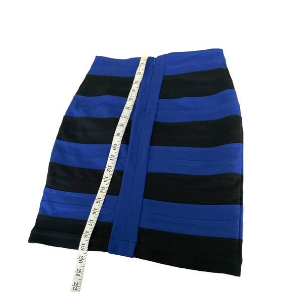 Express Mini Pencil Skirt Stripe Black/Blue Women's ‎ 0 - Picture 5 of 5
